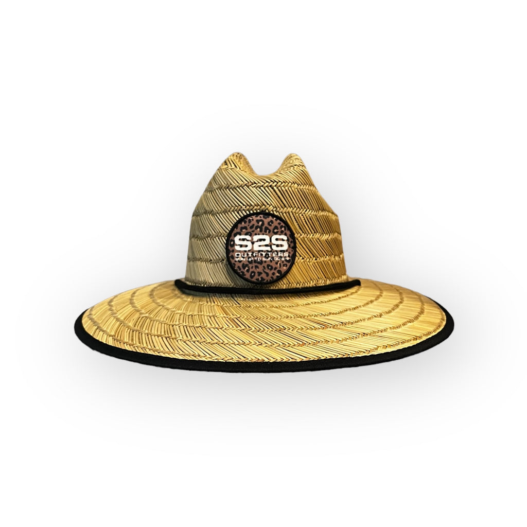 Leopard Print Straw Hat