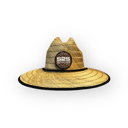 Leopard Print Straw Hat